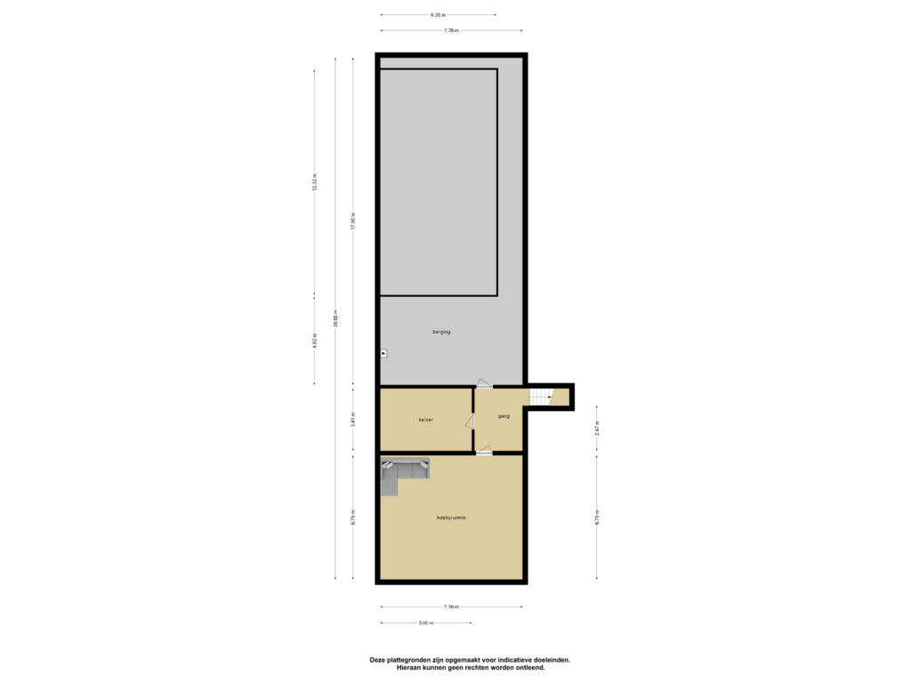 Bekijk plattegrond van Souterrain van Schutsestraat 45