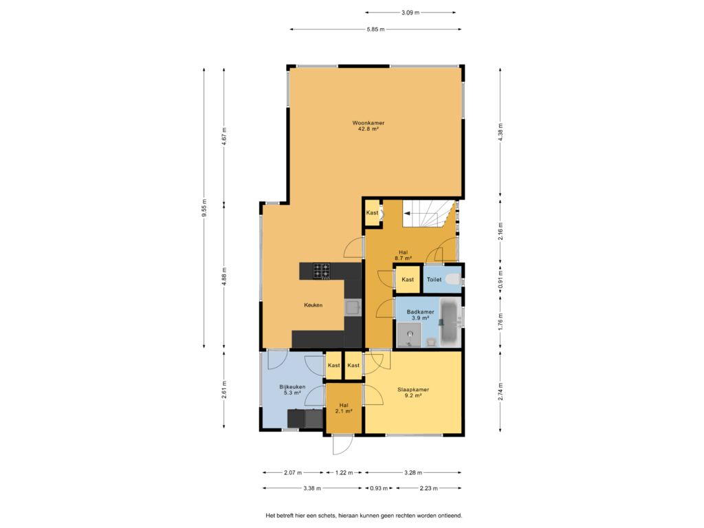 Bekijk plattegrond van Begane grond van Barkelastraat 8