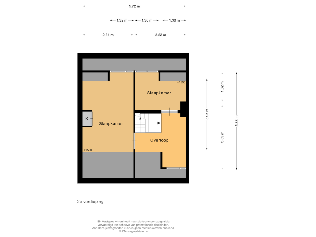 Bekijk plattegrond van 2e verdieping van Stationsweg 46