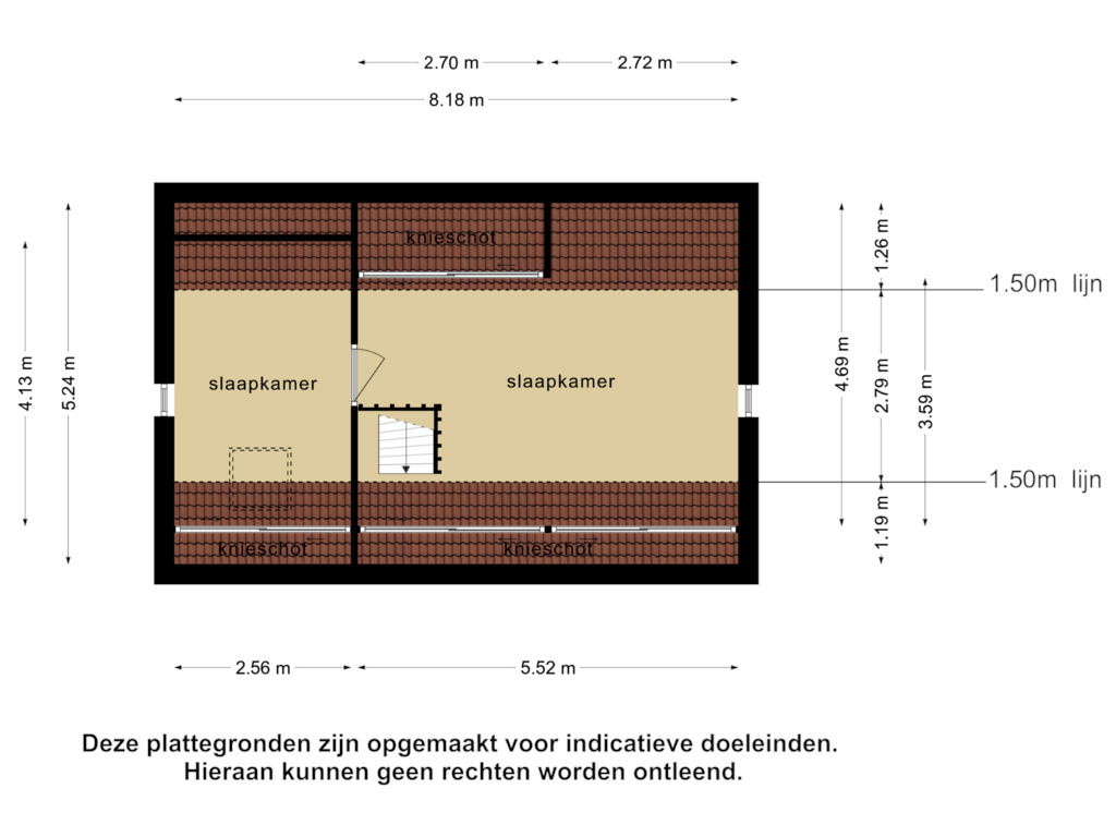 Bekijk plattegrond van 2e verdieping van Lange Putseweg 2