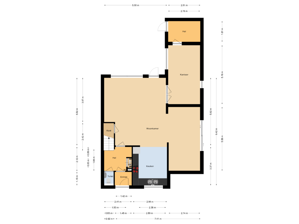 Bekijk plattegrond van Begane grond van Botter 31 63