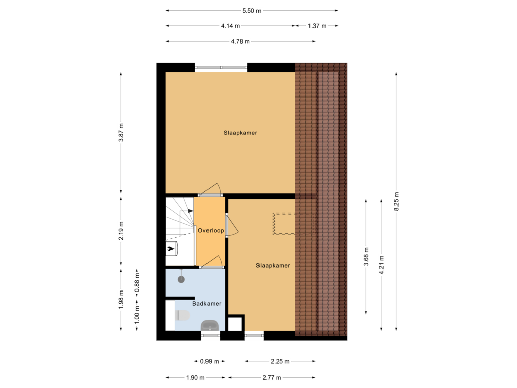 Bekijk plattegrond van Tweede verdieping van Botter 31 63