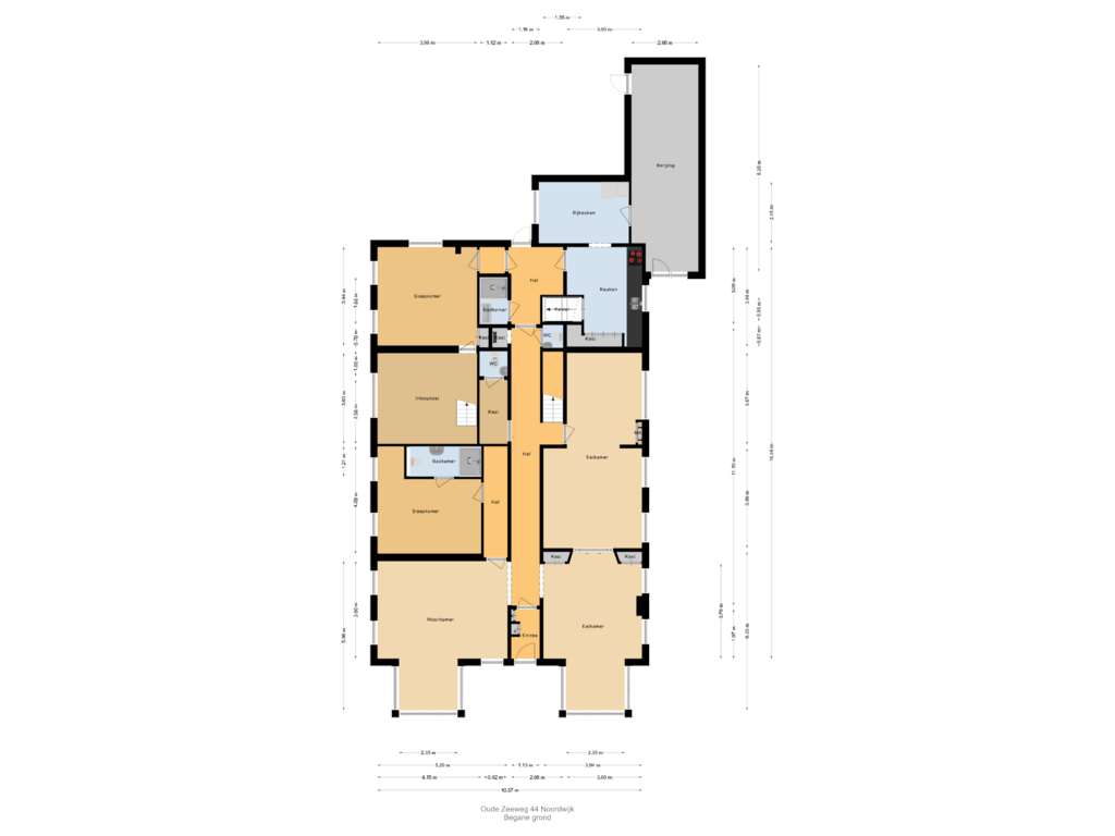 Bekijk plattegrond van Begane grond van Oude Zeeweg 44