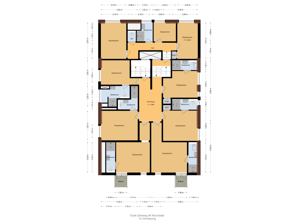 Bekijk plattegrond van 1e Verdieping van Oude Zeeweg 44