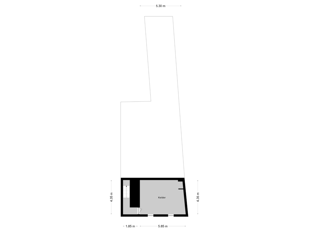 Bekijk plattegrond van Souterrain van Kerkstraat 72