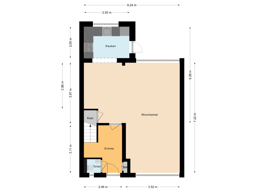 Bekijk plattegrond van Begane Grond van Michelangelolaan 19