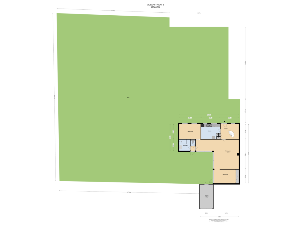 Bekijk plattegrond van Situatie van Violenstraat 5