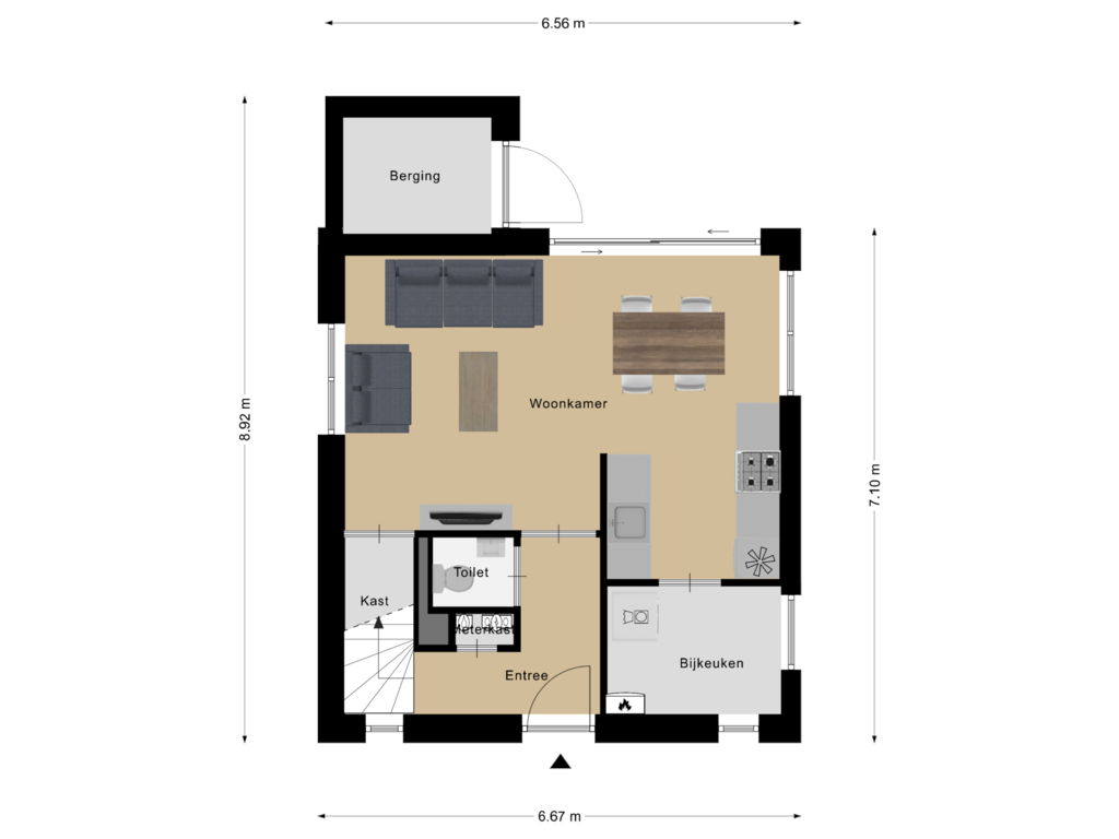 Bekijk plattegrond van Begane Grond van Zeedijk 24-328