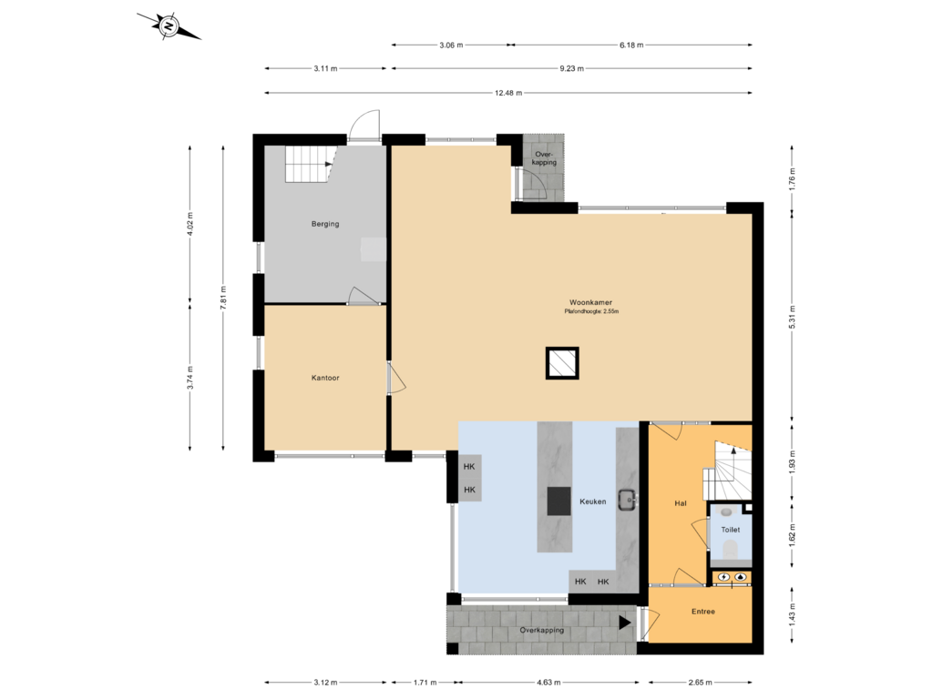 View floorplan of Begane Grond of Sparrendreef 4