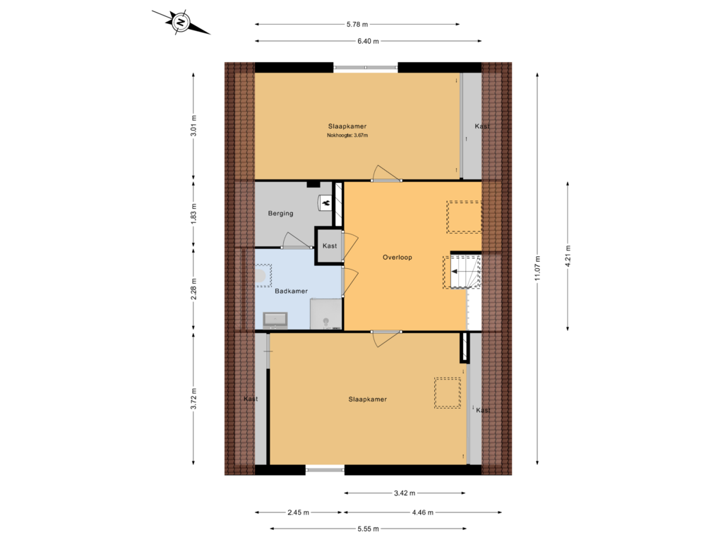 View floorplan of 2e Verdieping of Sparrendreef 4