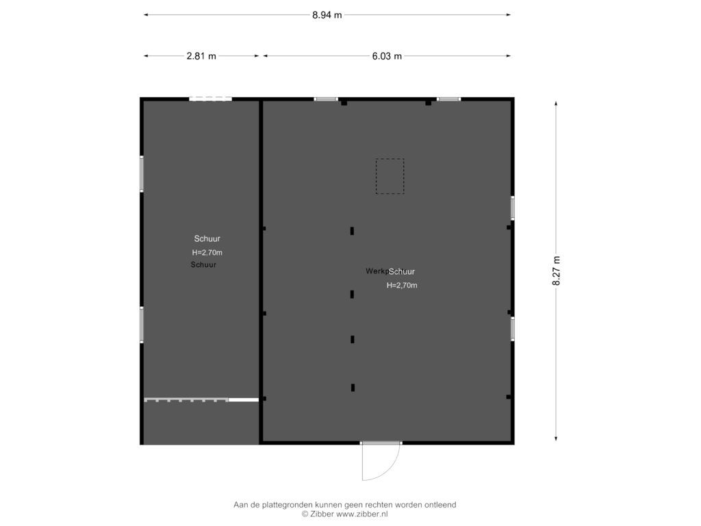 Bekijk plattegrond van Schuur van Damkensvoetpad 1