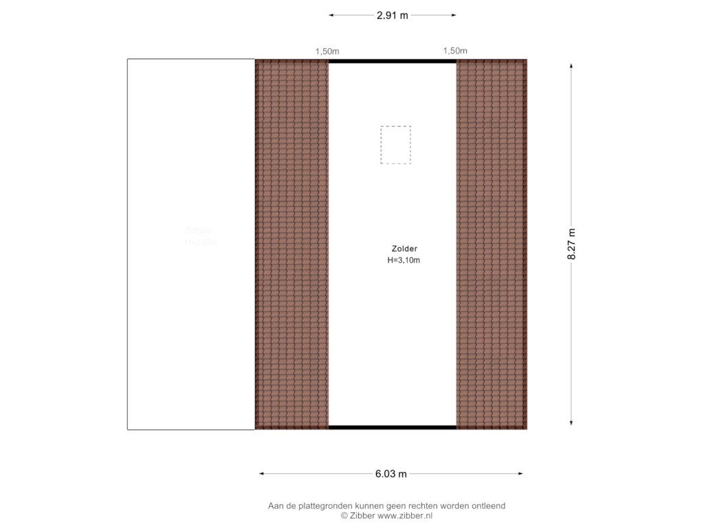 Bekijk plattegrond van Zolder van Damkensvoetpad 1