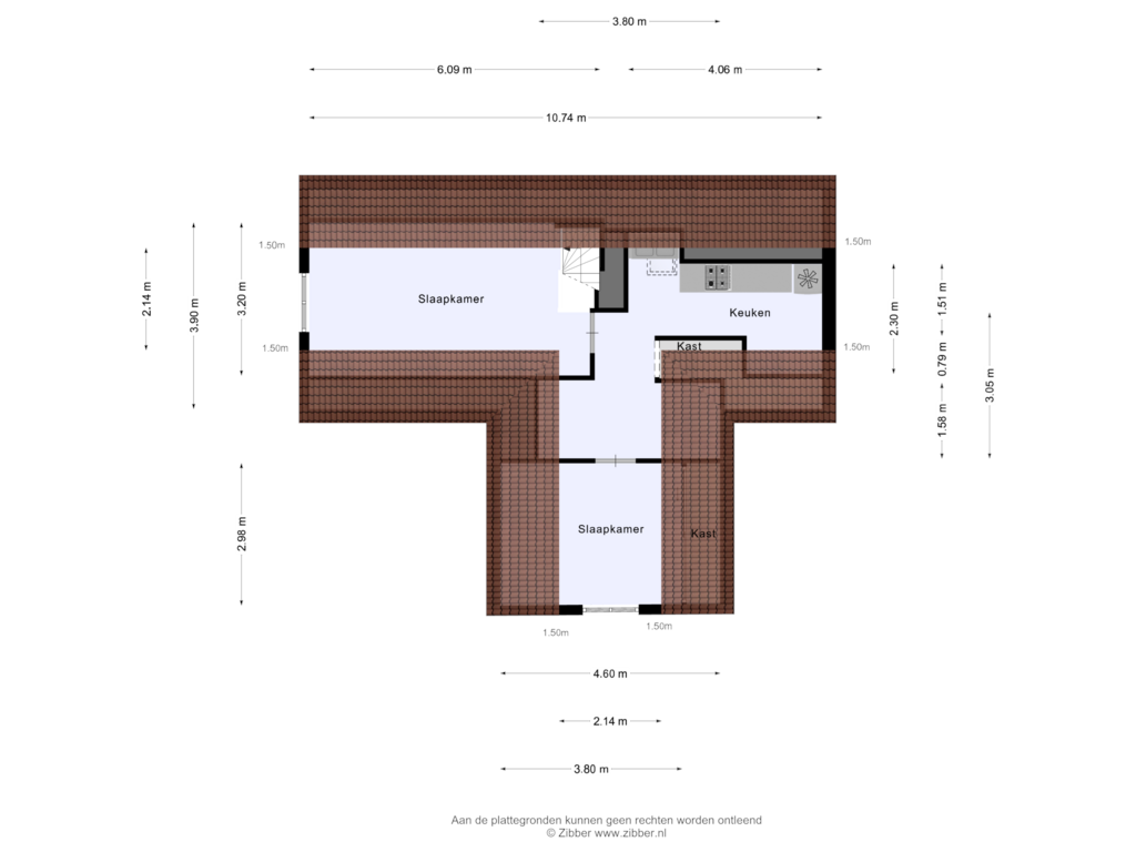 Bekijk plattegrond van Tweede verdieping van Emmastraat 23-23A