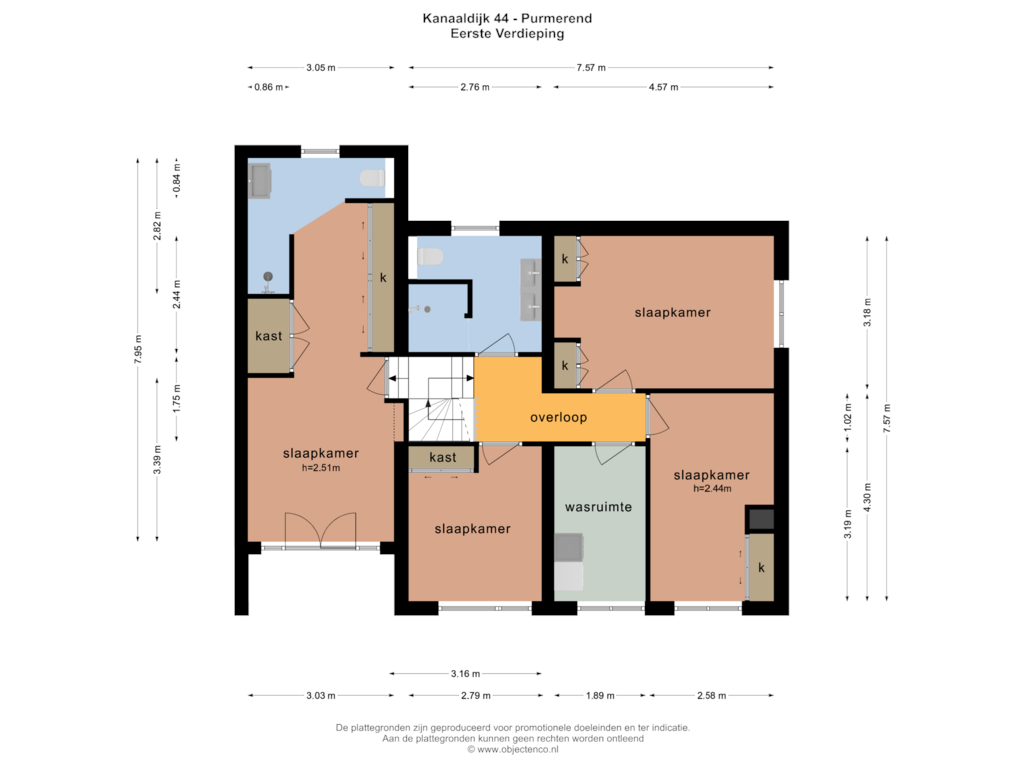 Bekijk plattegrond van EERSTE VERDIEPING van Kanaaldijk 44