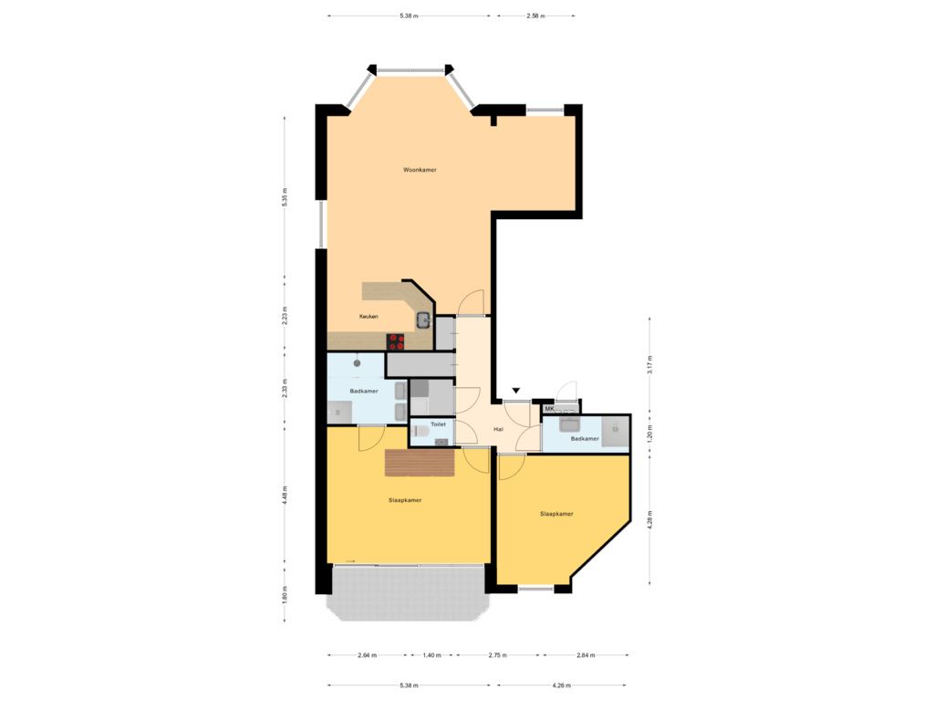 Bekijk plattegrond van Begane Grond van Boulevard de Wielingen 82-005