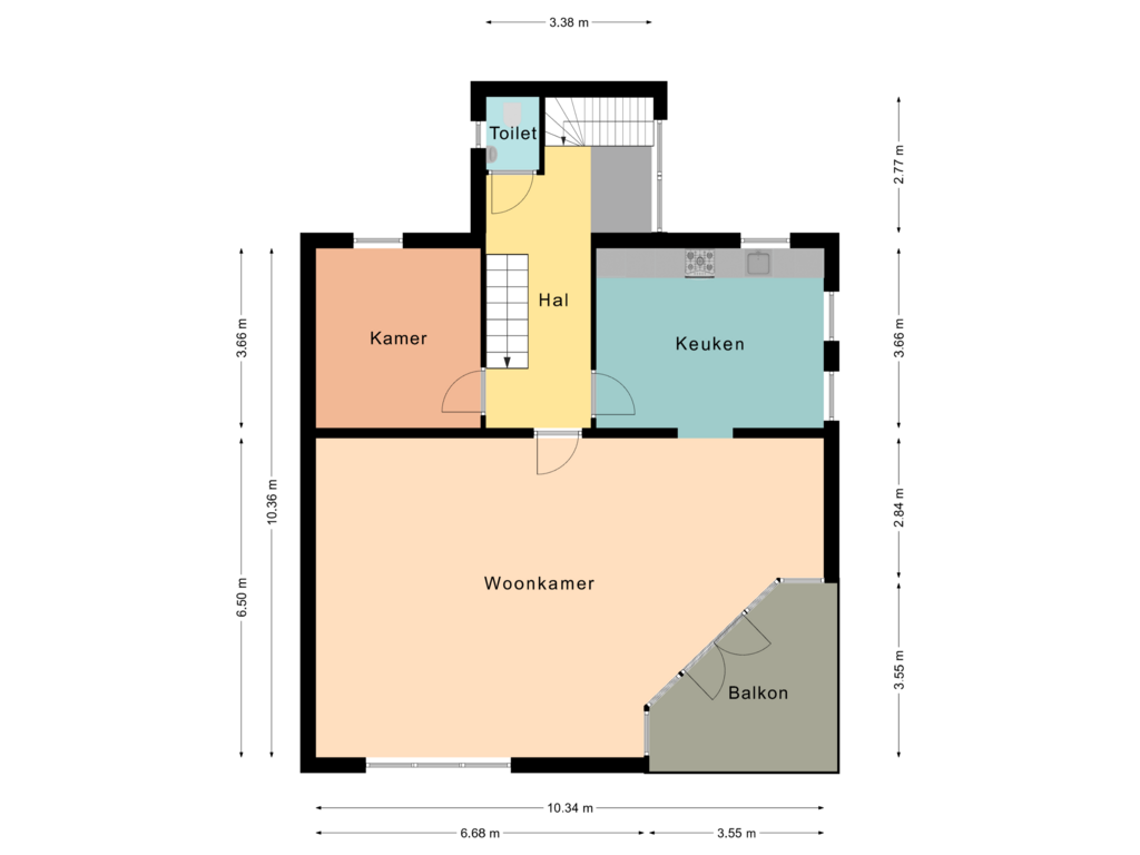 Bekijk plattegrond van Burg Backxlaan 308 v1 van Burg.Backxlaan 308