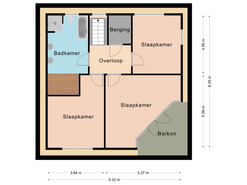 Bekijk plattegrond van Burg Backxlaan 308 v2 van Burg.Backxlaan 308