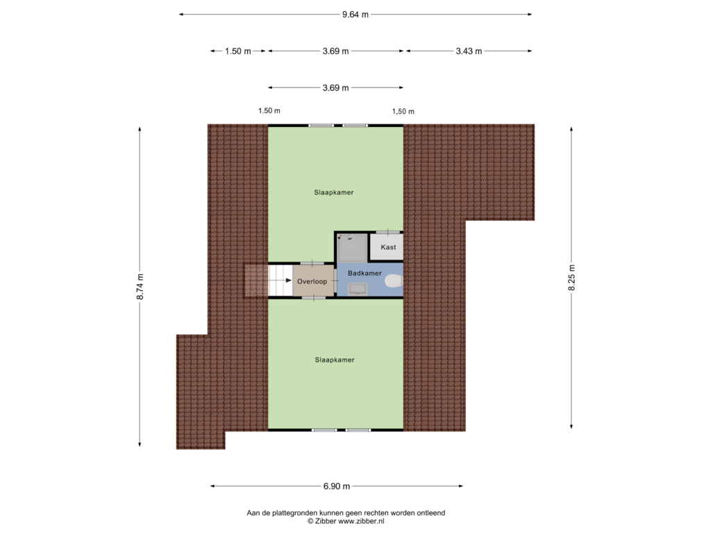 View floorplan of Eerste Verdieping of Oranjekanaal NZ 10-0002