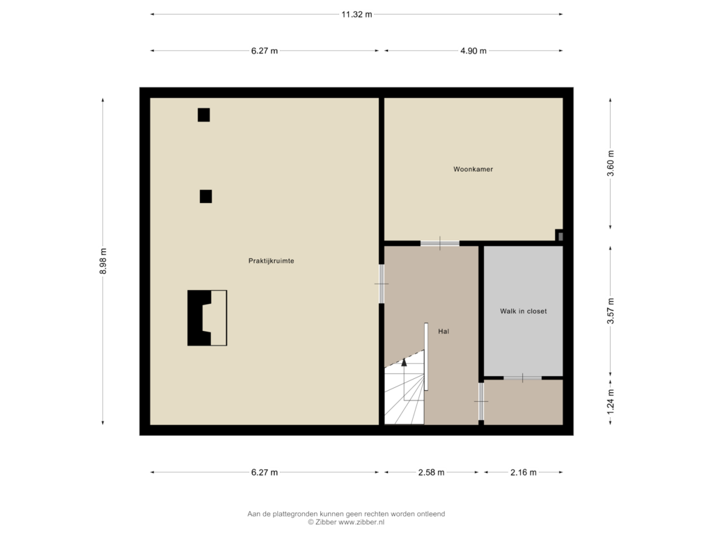 Bekijk plattegrond van Souterrain van Nassaulaan 1