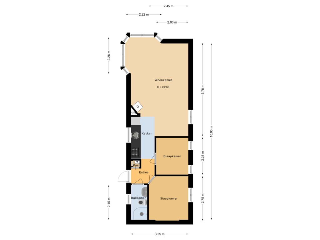 View floorplan of Begane grond of Eilandseweg 32-C052