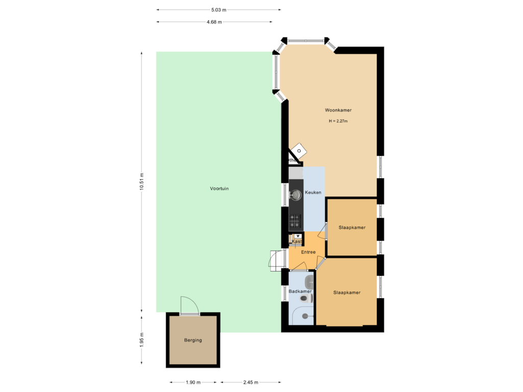 View floorplan of Situatie of Eilandseweg 32-C052