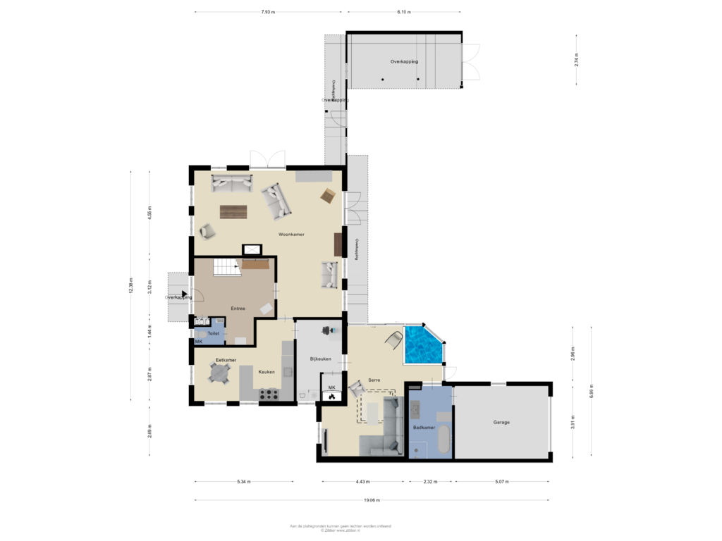 Bekijk plattegrond van Begane grond van Vondellaan 116