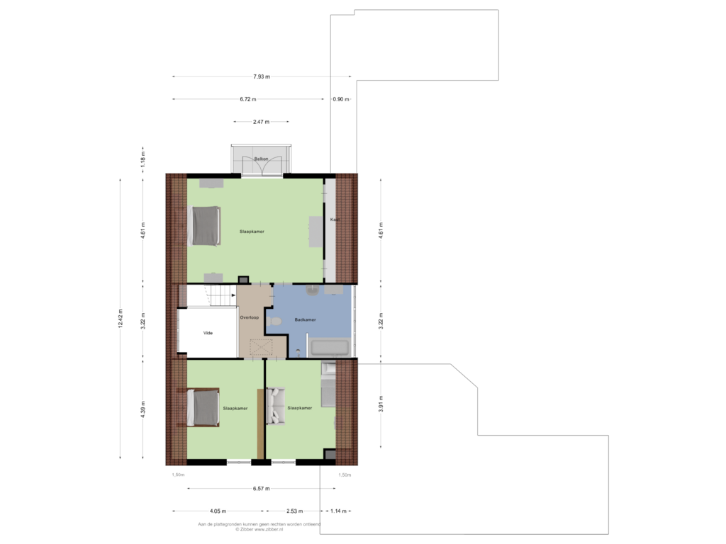 Bekijk plattegrond van Eerste Verdieping van Vondellaan 116