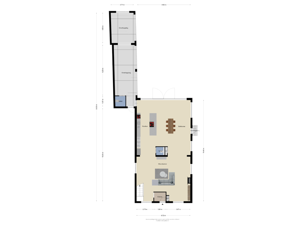 Bekijk plattegrond van Begane Grond van Opwettenseweg 48