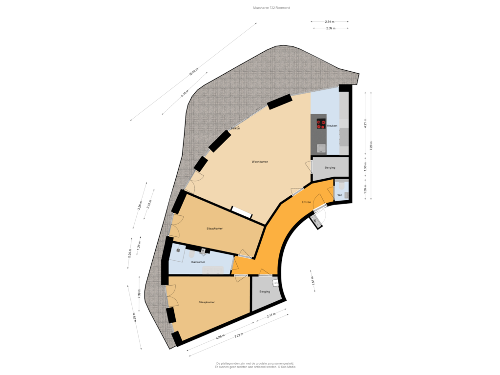 Bekijk plattegrond van Appartement van Maashaven 722