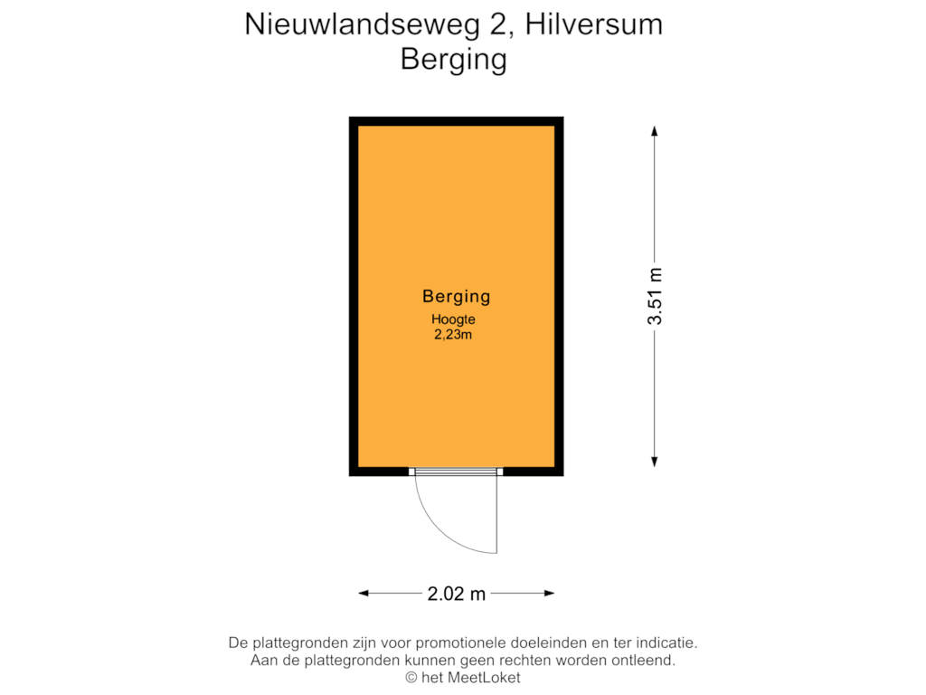 Bekijk plattegrond van Berging van Nieuwlandseweg 2