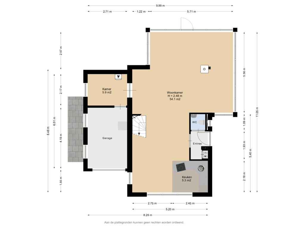 Bekijk plattegrond van Begane Grond van Nei de Feart 15