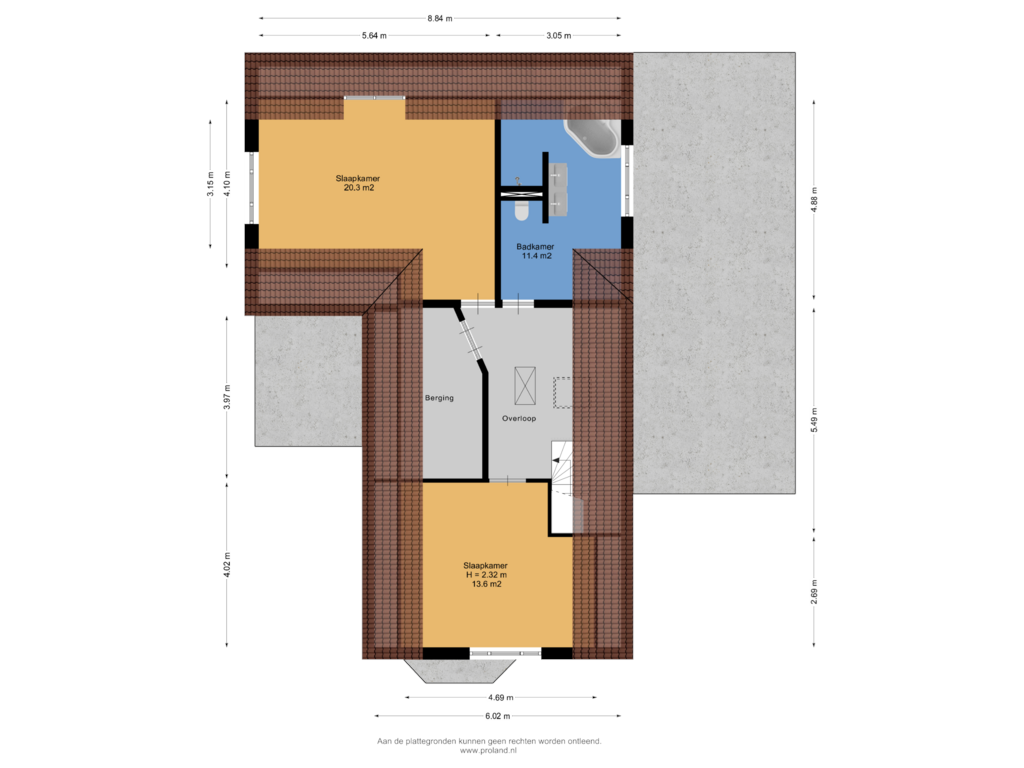 View floorplan of 1e Verdieping of Watermolendijk 5