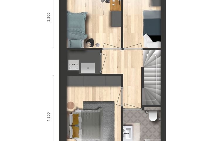 Bekijk foto 7 van Rijwoning 2 laags- type Fabriek (Bouwnr. 34)