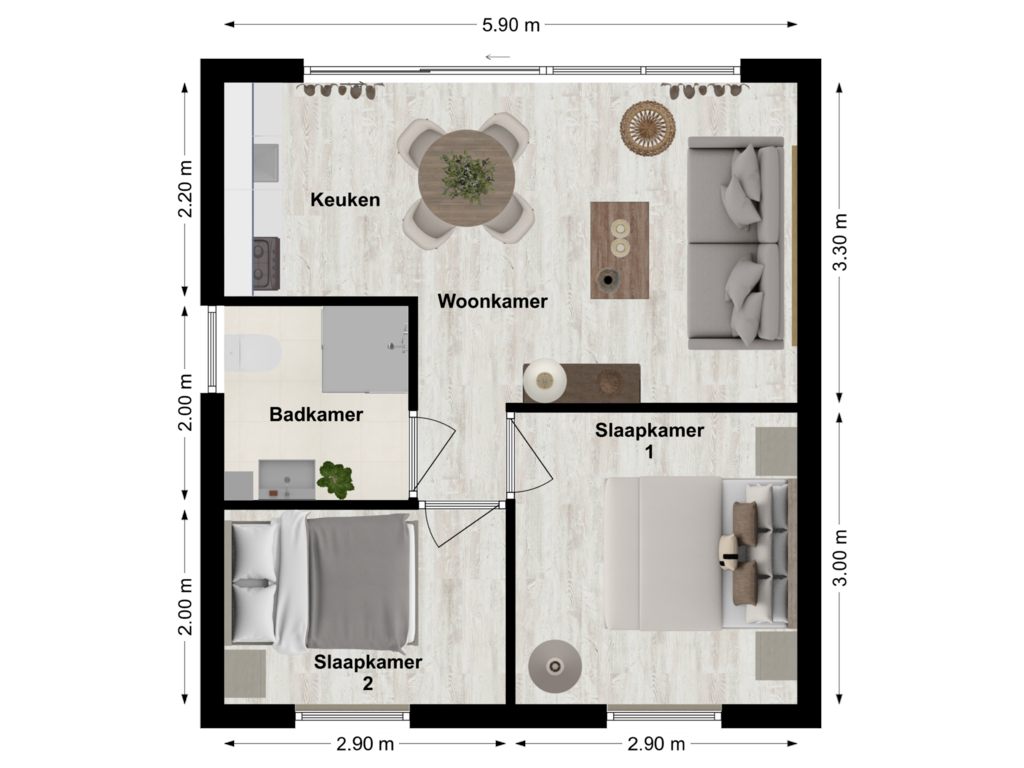 Bekijk plattegrond van Floor 1 van Veense Put 77-79