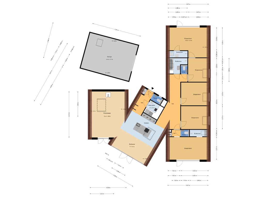 View floorplan of Begane Grond of Sportlaan 3-B