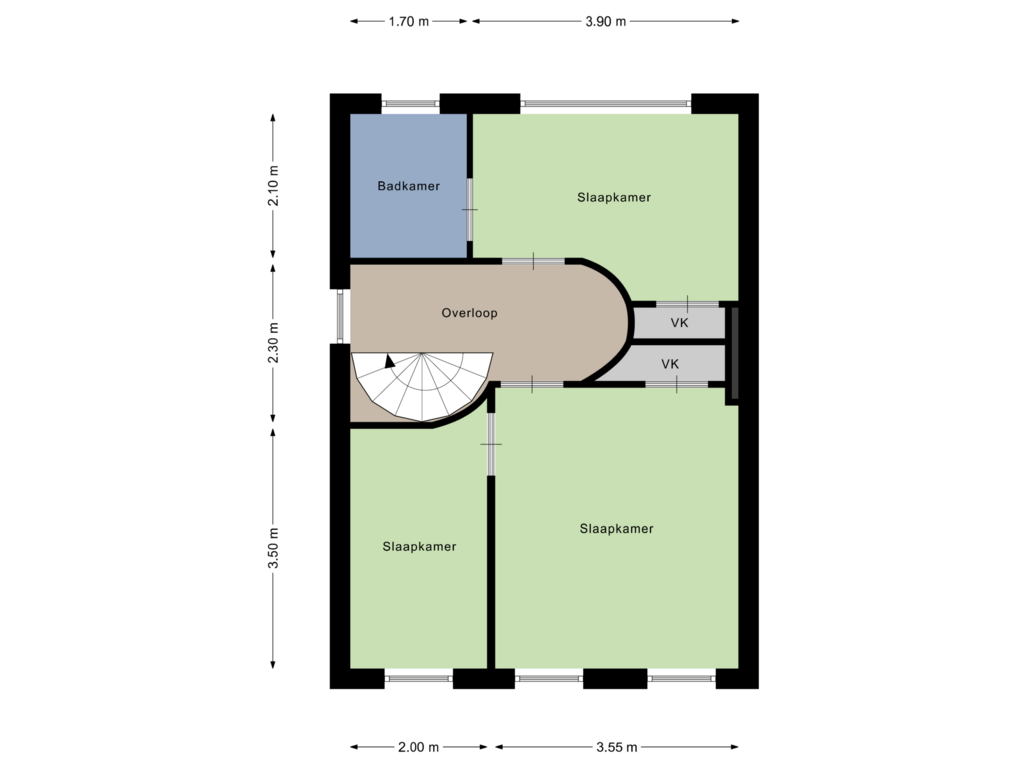 View floorplan of 1e Verdieping of Beatrixlaan 11