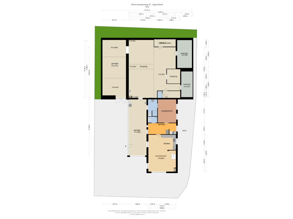 Bekijk plattegrond van TUIN van Almersdorperweg 47