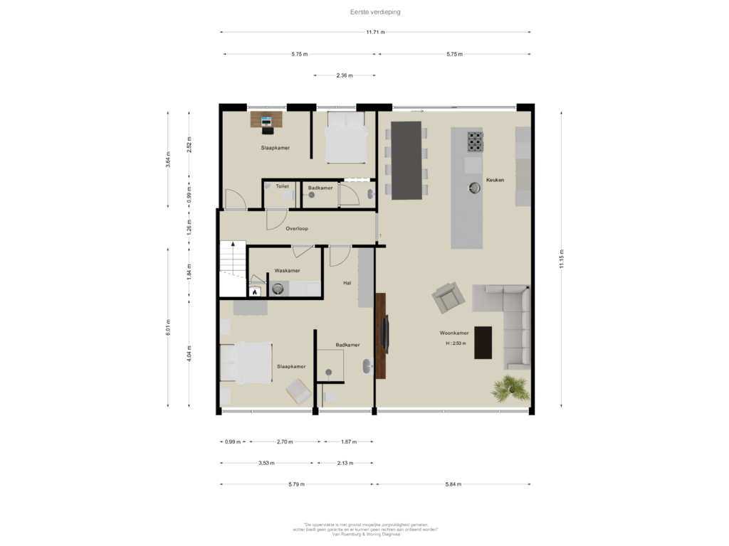 View floorplan of Eerste verdieping of Jan van Gentstraat 88--90