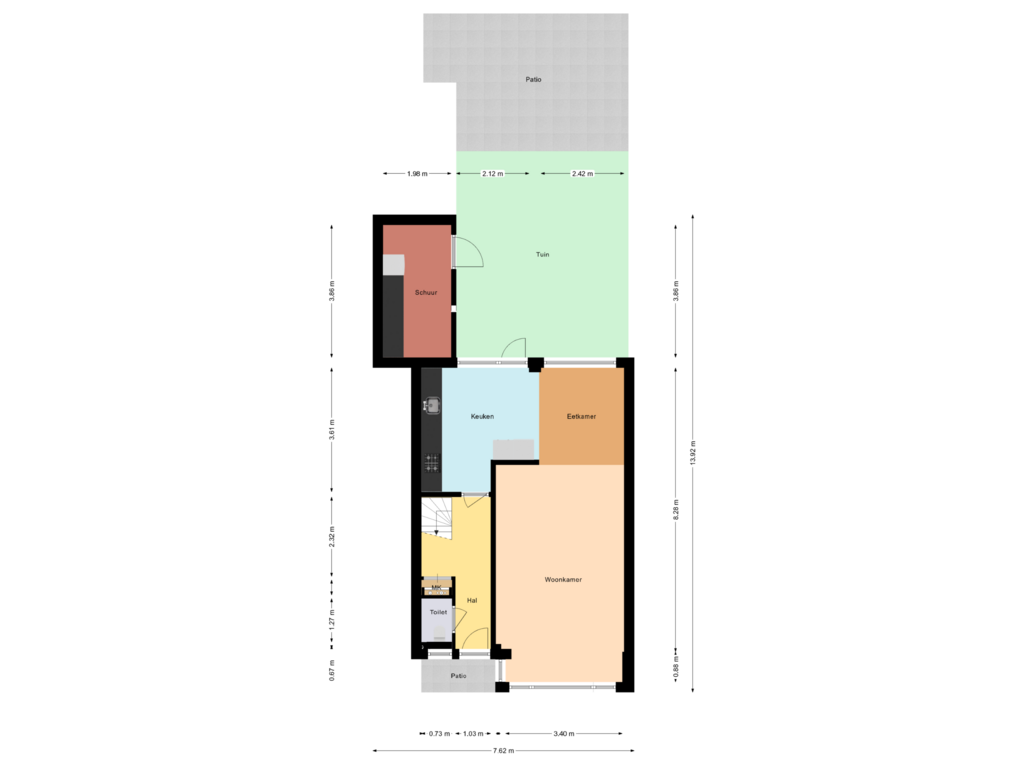 Bekijk plattegrond van Begane grond van Kruiskroft 26