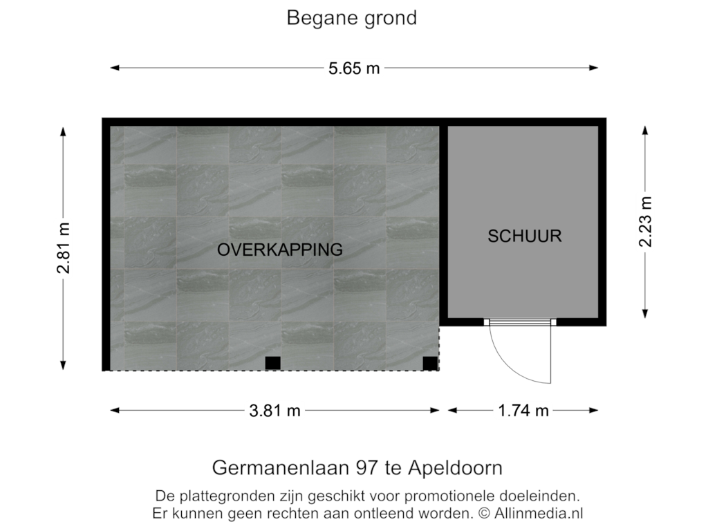 Bekijk plattegrond van Begane grond van Germanenlaan 97