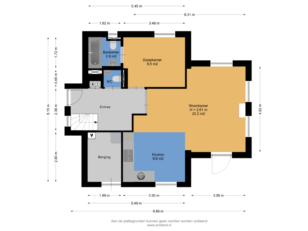 View floorplan of Begane Grond of Gagelmaat 4-79