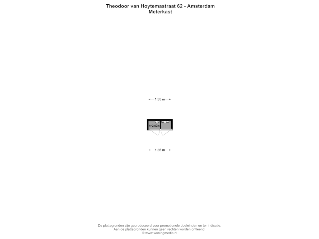 Bekijk plattegrond van Meterkast van Theodoor van Hoytemastraat 62