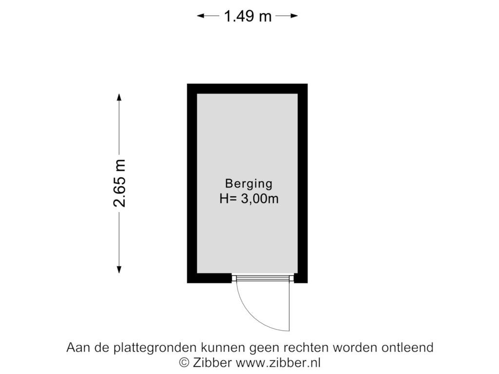 Bekijk plattegrond van Berging van Reling 65