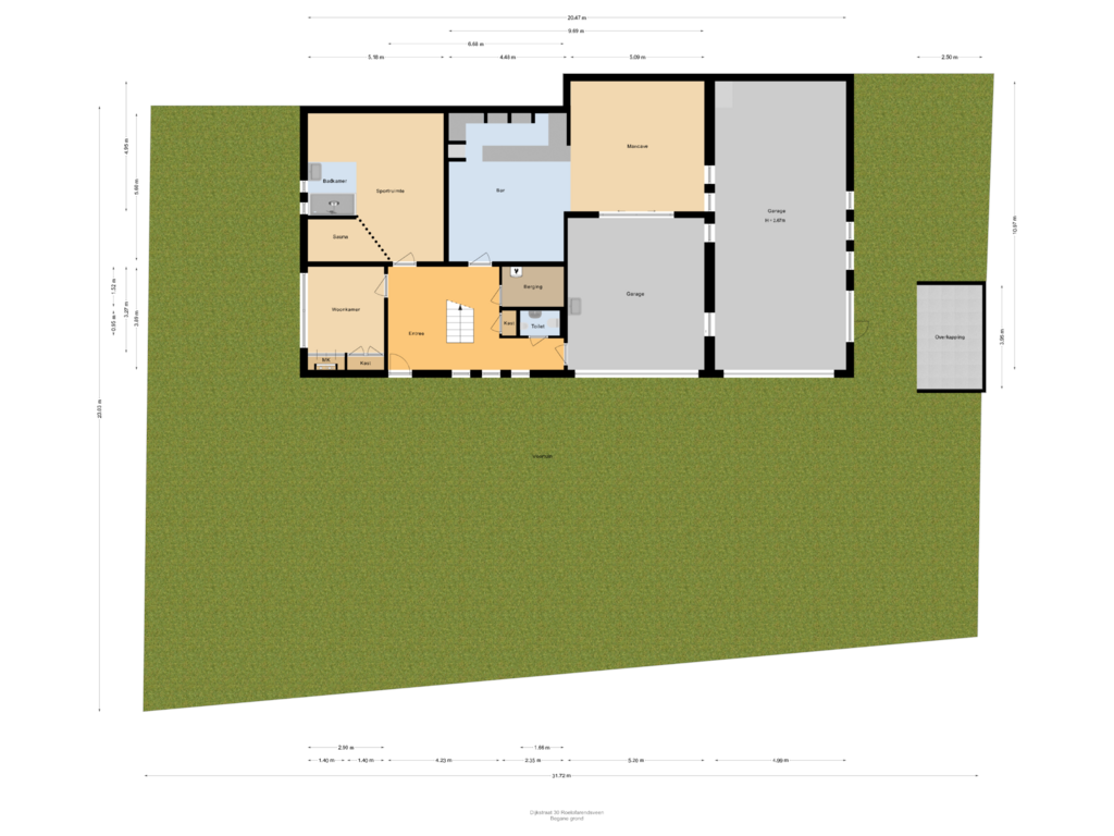 Bekijk plattegrond van Begane grond van Dijkstraat 30