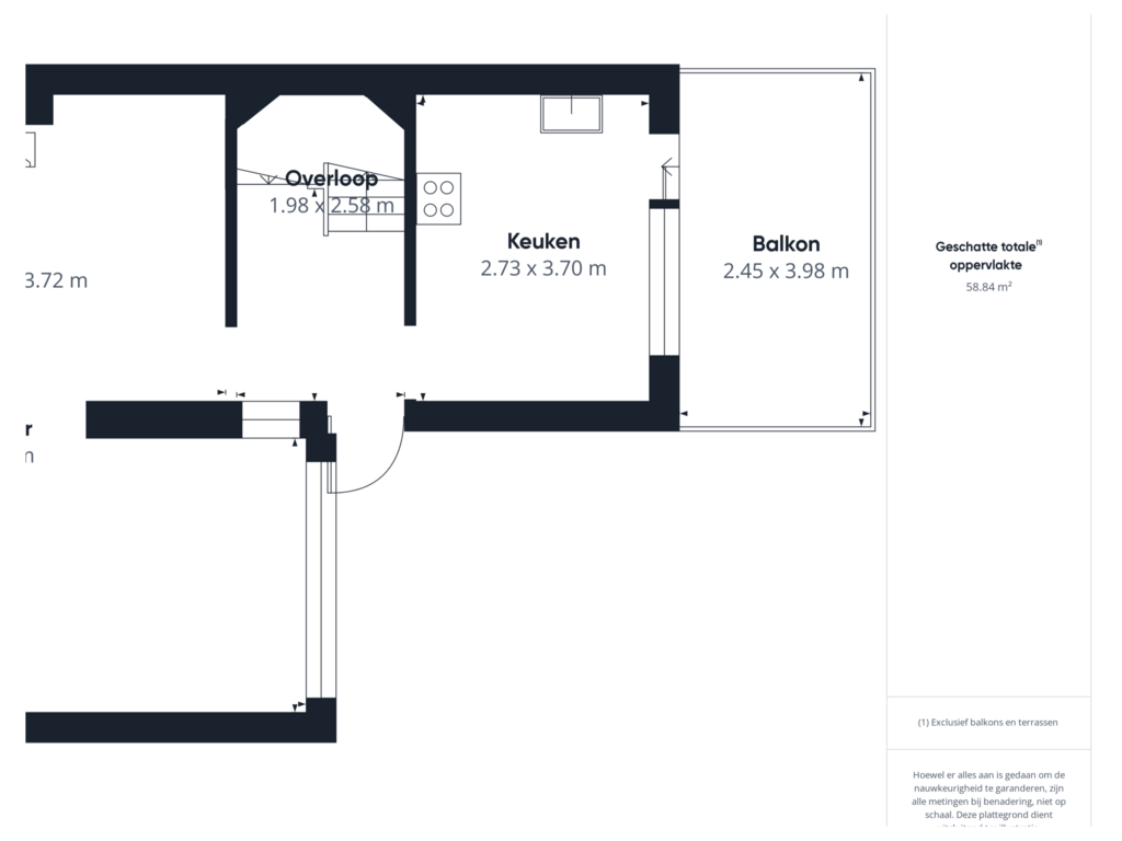 View floorplan of Eerste verdieping of Scheldekade 9