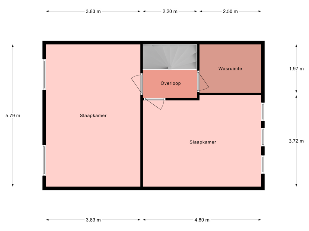 Bekijk plattegrond van 2e Verdieping van van Ruysdaellaan 155