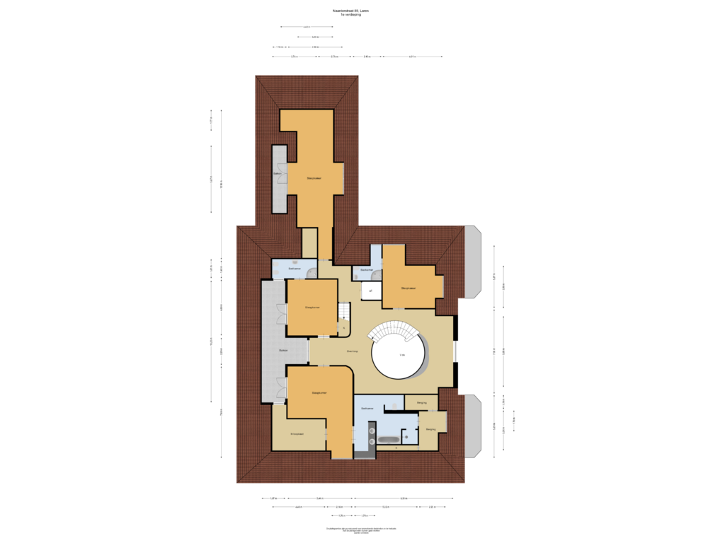 View floorplan of 1e verdieping of Naarderstraat 89