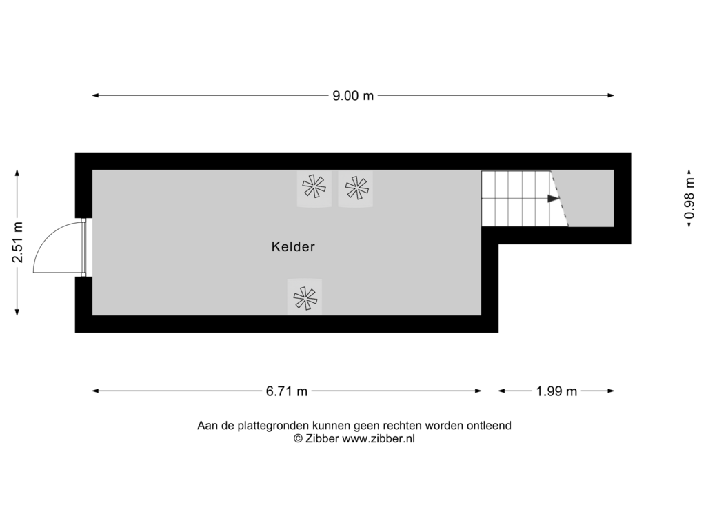 View floorplan of Kelder of Mergelweg 89