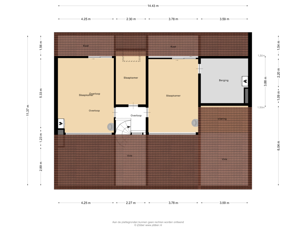 Bekijk plattegrond van Eerste verdieping van Winselerhofstraat 8