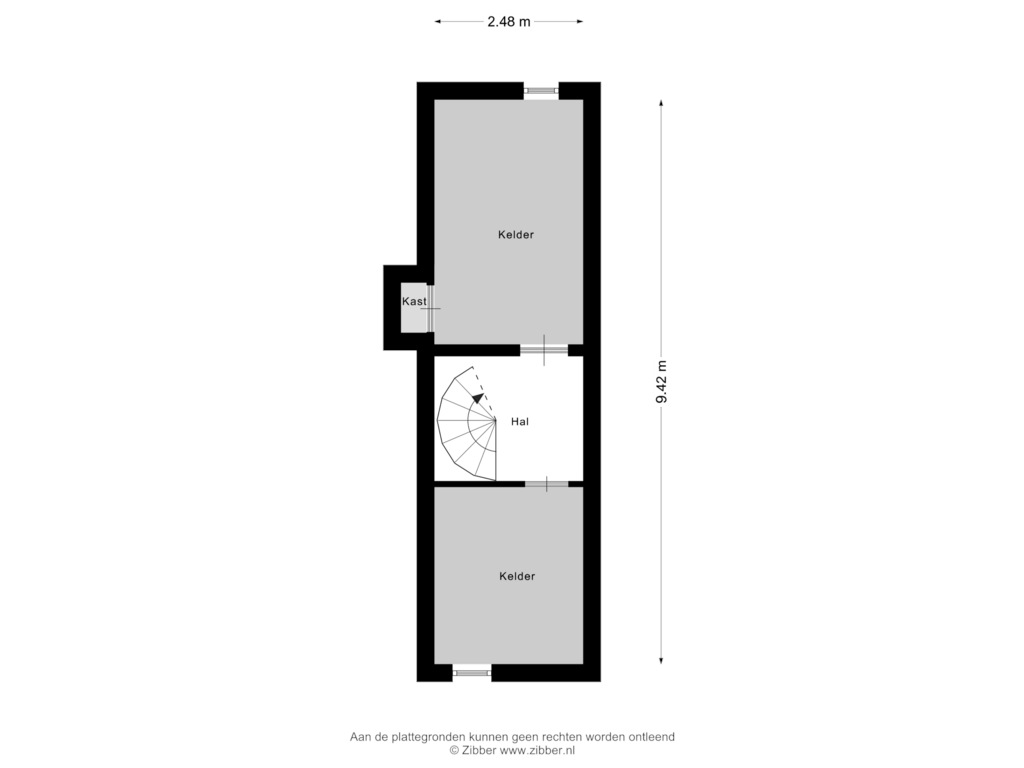 Bekijk plattegrond van Kelder van Winselerhofstraat 8